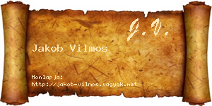 Jakob Vilmos névjegykártya